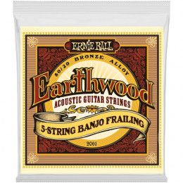 Ernie Ball 2061 Струны для 5 струнного банджо Earthwood 80/20