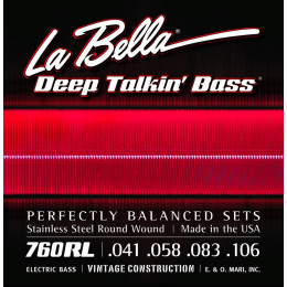La Bella 760RL Комплект струн для 4-струнной бас-гитары