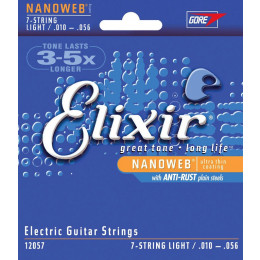 Elixir 12057 NANOWEB Комплект струн для 7-струнной электрогитары