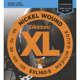 D'Addario EXL-160-5 XL Струны для пятиструнной бас-гитары