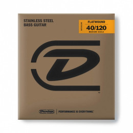 Dunlop DBFS40120M Flatwound Medium Scale Струны для 5-струнной бас-гитары