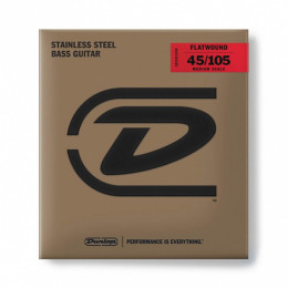 Dunlop DBFS45105M Flatwound Medium Scale Комплект струн для бас-гитары