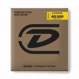 Dunlop DBFS40100S Flatwound Short Scale Комплект струн для бас-гитары