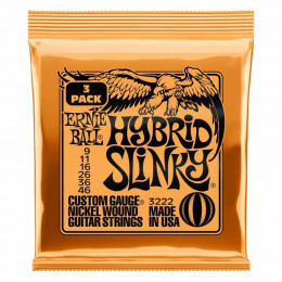 Ernie Ball 3222 Струны для электрогитары, набор из 3х комплектов