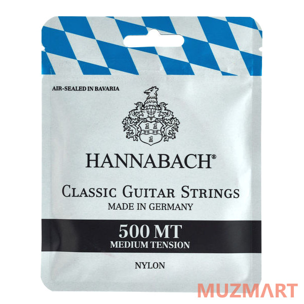 Hannabach 500MT Комплект струн для классической гитары, среднее натяжение