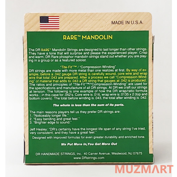 DR MD-12 RARE Струны для мандолины