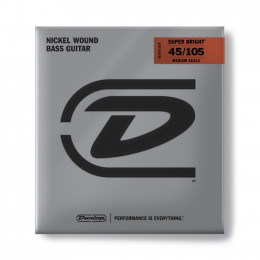 Dunlop DBSBN45105M Super Bright Комплект струн для бас-гитары