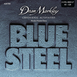 Dean Markley DM2679A Blue Steel NPS Комплект струн для 5-струнной бас-гитары, никелированные,45-128