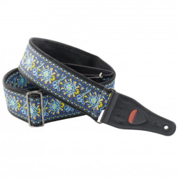 RightOn Straps 8419612000339 Standard Plus Woodstock II Blue Ремень для гитары