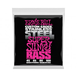 Ernie Ball P02844 Stainless Steel Super Slinky Комплект струн для бас-гитары