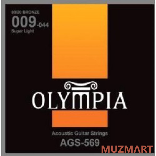 Olympia AGS569 Струны для акустической гитары Bronze 9-44
