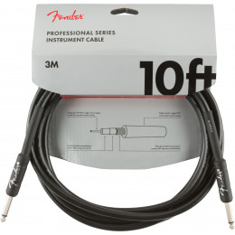 Fender 10' inst cable BLK Инструментальный кабель 3,05 м