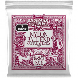 Ernie Ball 3409 Ernesto Palla Black and Gold Ball End Nylon 3 Pack Струны для классической гитары, 3 комплекта