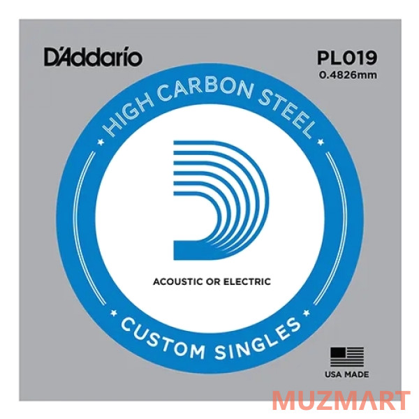 D'Addario PL019 Струна для акустической и электрогитары