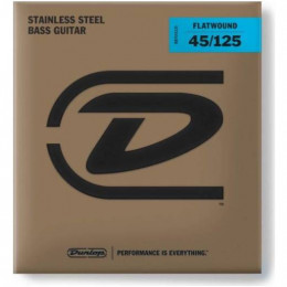 Dunlop BASS FLATWND LG SCALE 45/125-5/SET Струны с плоской обмоткой для бас-гитары