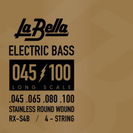 La Bella RX-S4B RX Stainless Комплект струн для бас-гитары, нержавеющая сталь, 45-100