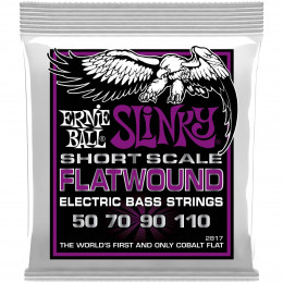 Ernie Ball 2817 Flatwound Slinky Power Short Scale 50-110 Струны для бас-гитары 50-110