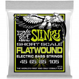 Ernie Ball 2818 Flatwound Slinky Regular Short Scale 45-105 Струны для короткомензурной бас-гитары 45-105