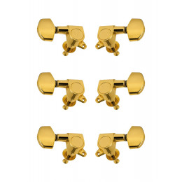 Metallor J-01-GD-3+3-Metallor Колки для гитары 3+3, золото