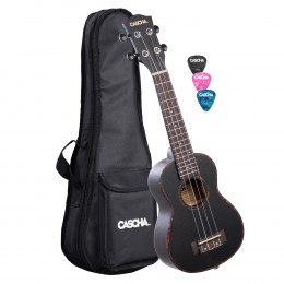 Cascha HH-2262 Mahogany Series Укулеле сопрано, с чехлом