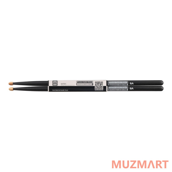 HUN 10103006 Colored Series QI 5A BLACK Барабанные палочки, орех гикори