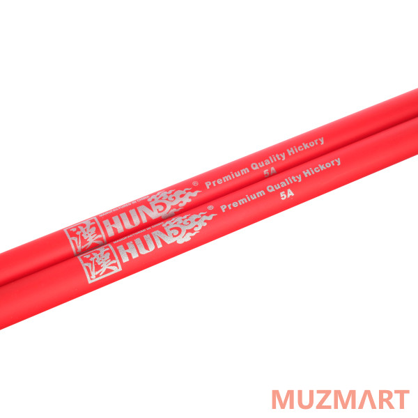 HUN 1010100201017 Colored Series 5A RED Барабанные палочки, орех гикори, красные