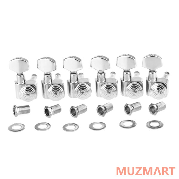 Musiclily MX1720CR-6 Колки для гитары, 6л, локовые, хром, 6шт