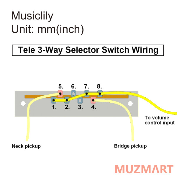 Musiclily MX2383 Переключатель 3-х позиционный, Tele Style