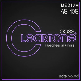 Cleartone 6445 Комплект струн для бас-гитары, никелированные, с покрытием, 45-105
