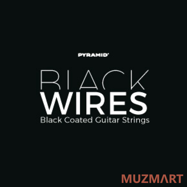 Pyramid 443100 Black Wires Комплект струн для электрогитары, никелированные, с покрытием, 11-48