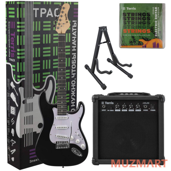 Terris TPACK-TST-040 BK Электрогитара в наборе