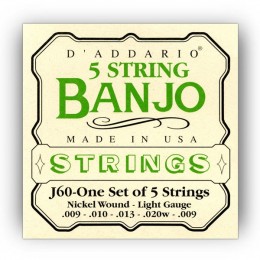 D'Addario J60 Струны для 5-ти струнного банджо
