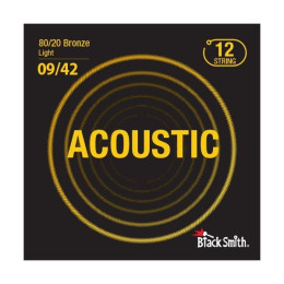 BlackSmith 80/20 Bronze Light 9/42 12 String Струны для 12-струнной акустической гитары