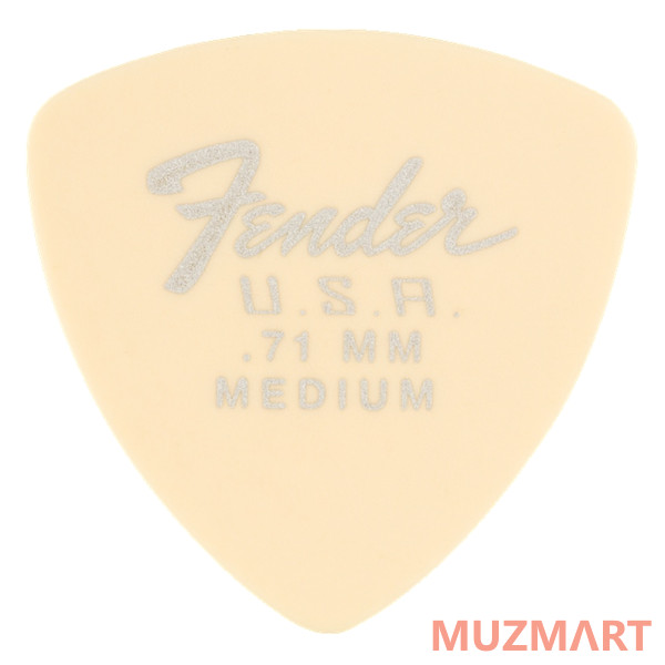 Fender 346 DURA-TONE .71 12 PK OLY Медиатор 0.71 мм, цвет винтажный белый