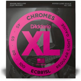 D'Addario ECB81SL Струны для 4-х струнной бас гитары, 45-100