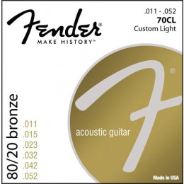 Fender STRINGS NEW ACOUSTIC 70CL 80/20 BRONZE 11-50 Струны для акустической гитары