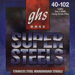 GHS STRINGS L5000 SUPER STEEL Струны для бас-гитары, 040-102