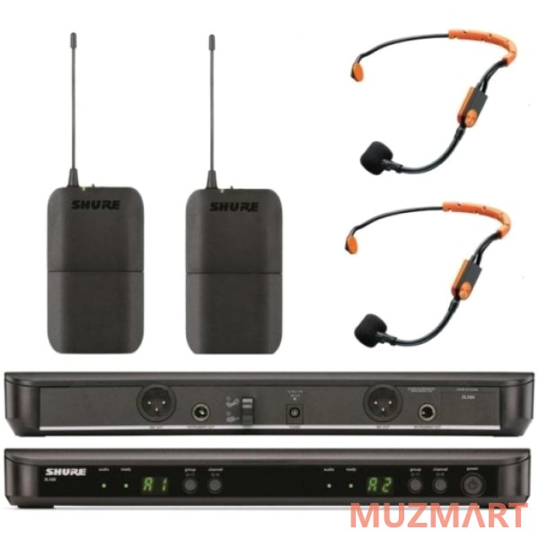 Shure BLX188E/SM31 K3E Двухканальная радиосистема с двумя головными микрофонами SM31FH