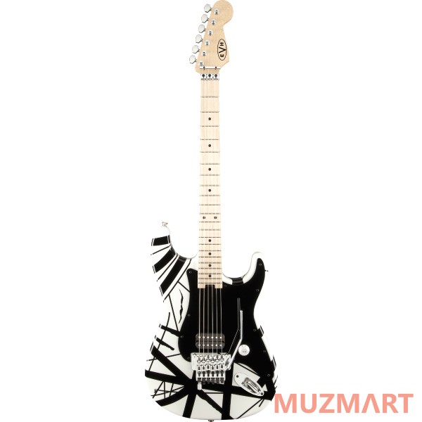 EVH STRIPE SERIES WHITE WITH BLACK STRIPES Электрогитара