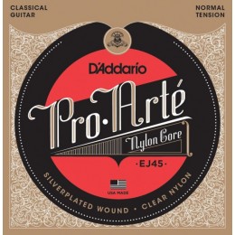 D'Addario EJ45 Normal Струны для классической гитары, серебряная обмотка