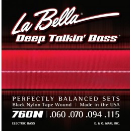 La Bella 760N Hard Струны для 4-х струнной бас-гитары, 60-115