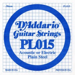 D'Addario PL015 Одиночная струна для акустической и электрогитары