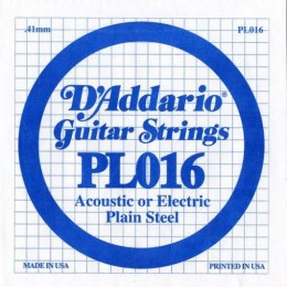 D'Addario PL016 Одиночная струна для акустической и электрогитары