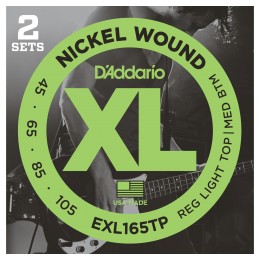 D'Addario EXL165TP Струны для 4-струнной бас-гитары, 2 комплекта